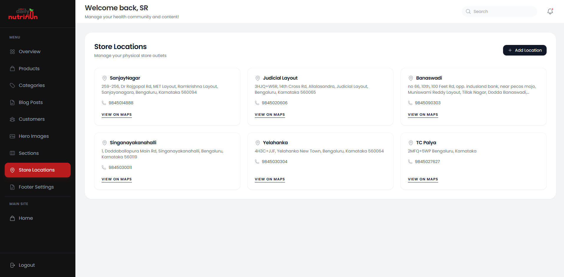 Multi-Outlet Store Locator